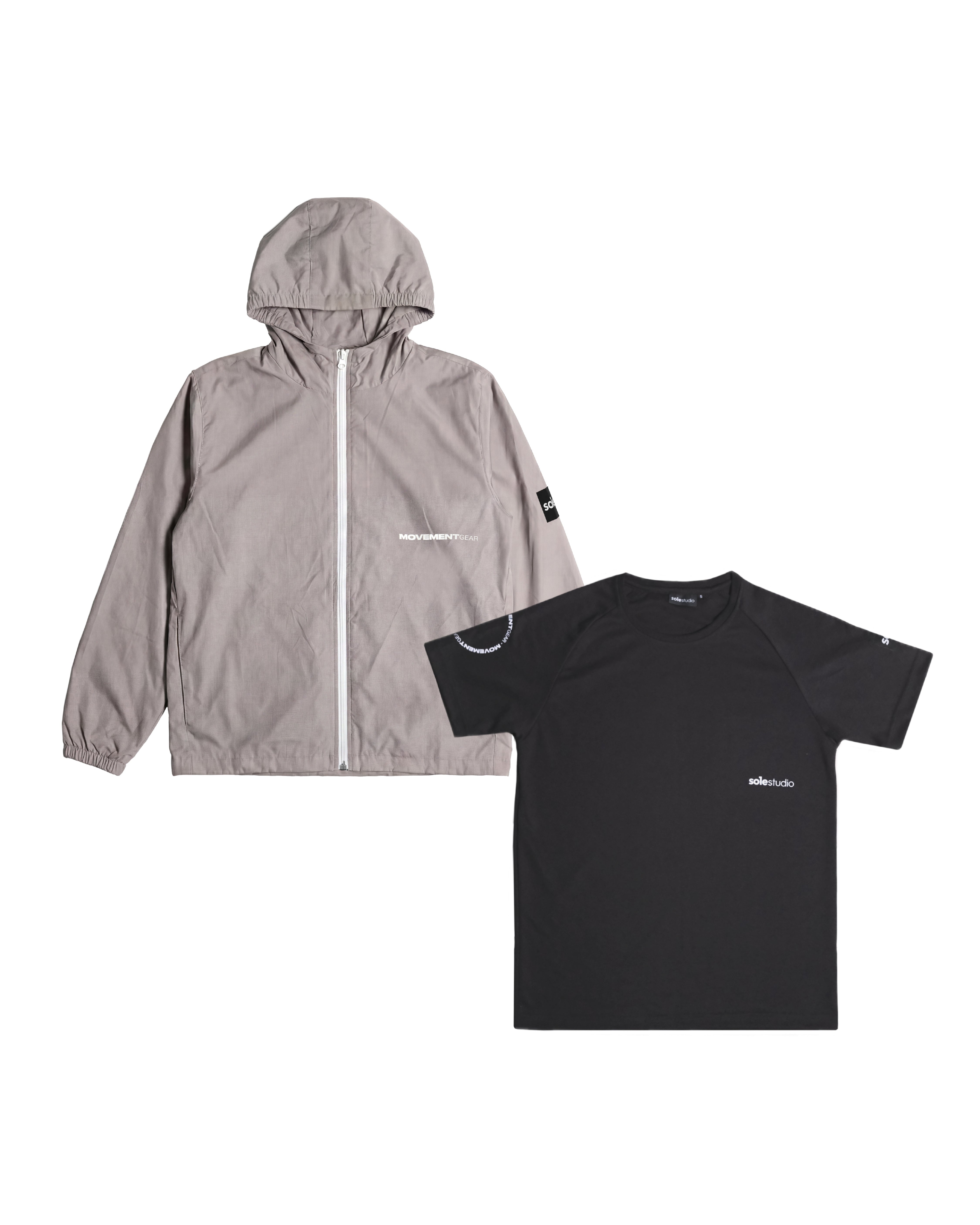 Movement Kit — Tee and Shell flatlay, SoleStudio two-piece layering bundle